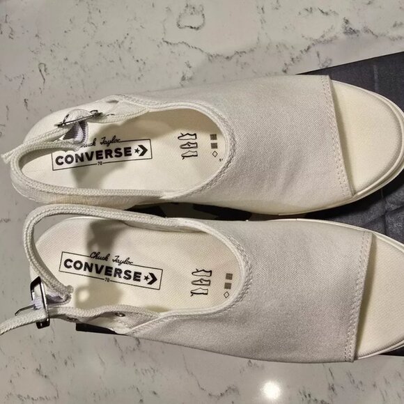Chuck 70 De Luxe Heel Sandal Platform 2025 WHITE Women's Size 7 A13796C NEW - Picture 4 of 16